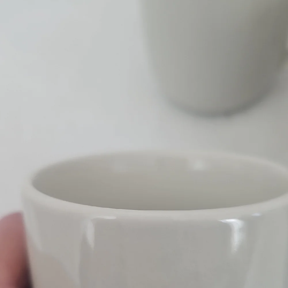Crate&Barrel Graeden Simon Stevens Discontinued Classic Taupe Gray Mug Set of 4